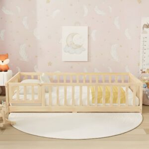 Giường Lắp Ráp Cho Bé Dublin Bed Bệt Thấp Gỗ Thông