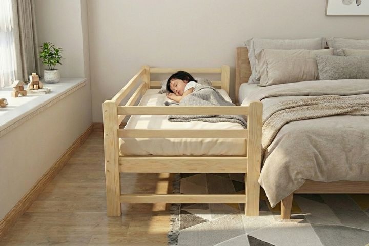 Giường ghép với giường bố mẹ- Mintdecor