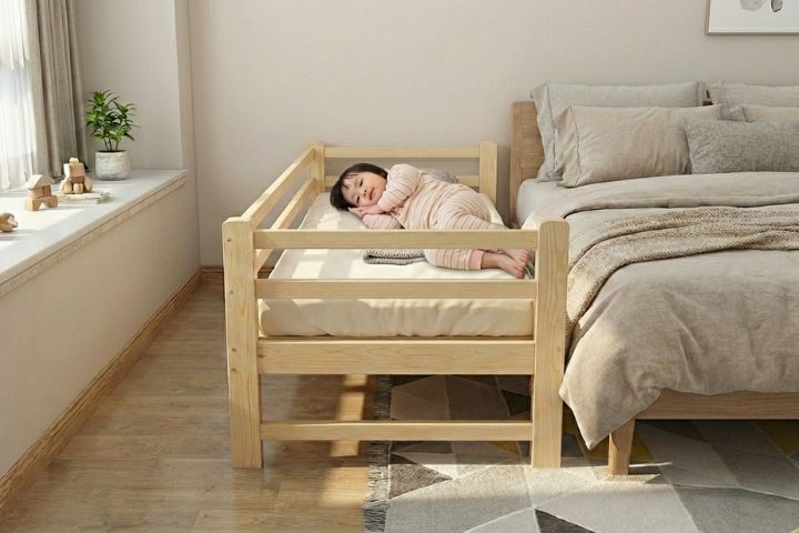 Giường ghép cạnh giường bố mẹ thông minh- Mintdecor